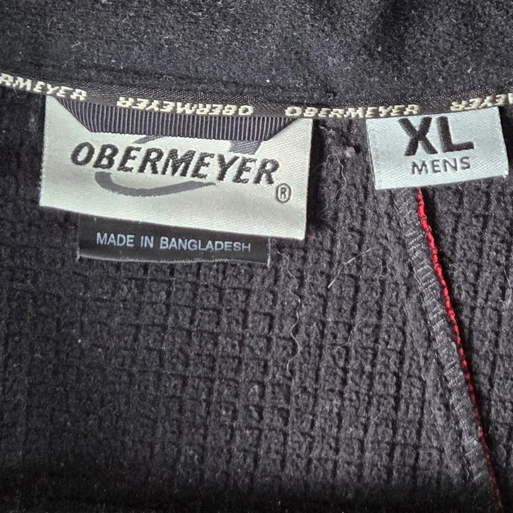 Obermeyer Softshell Jacket Mens XL Red Fleece Lined 57238 Hiking Coat